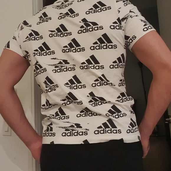 Adidas White Graphic T-Shirt - Picture 3 of 5